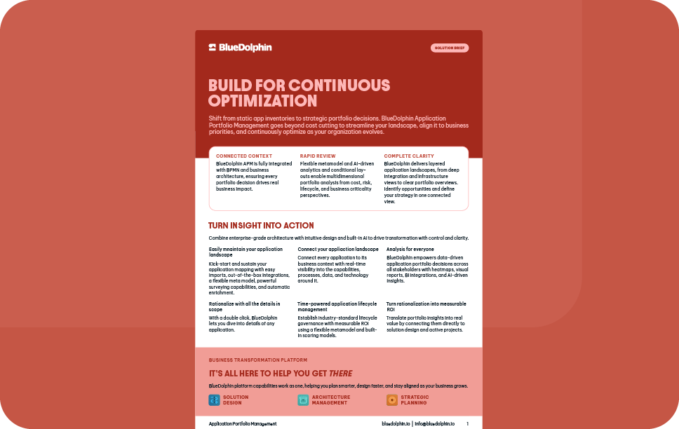 Application Portfolio Management Solution Brief | BlueDolphin